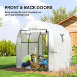 Steel Frame Garden Greenhouse 180cm Wide - Velmora