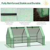 Steel Frame Garden Greenhouse 180cm Wide With Zipped Door - Velmora