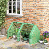 Steel Frame Garden Greenhouse 180cm Wide With Zipped Door - Velmora