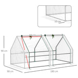 Steel Frame Garden Greenhouse 180cm Wide With Zipped Door - Velmora