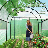 Steel Frame Garden Greenhouse 200cm Wide - Velmora