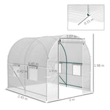 Steel Frame Garden Greenhouse 200cm Wide - Velmora