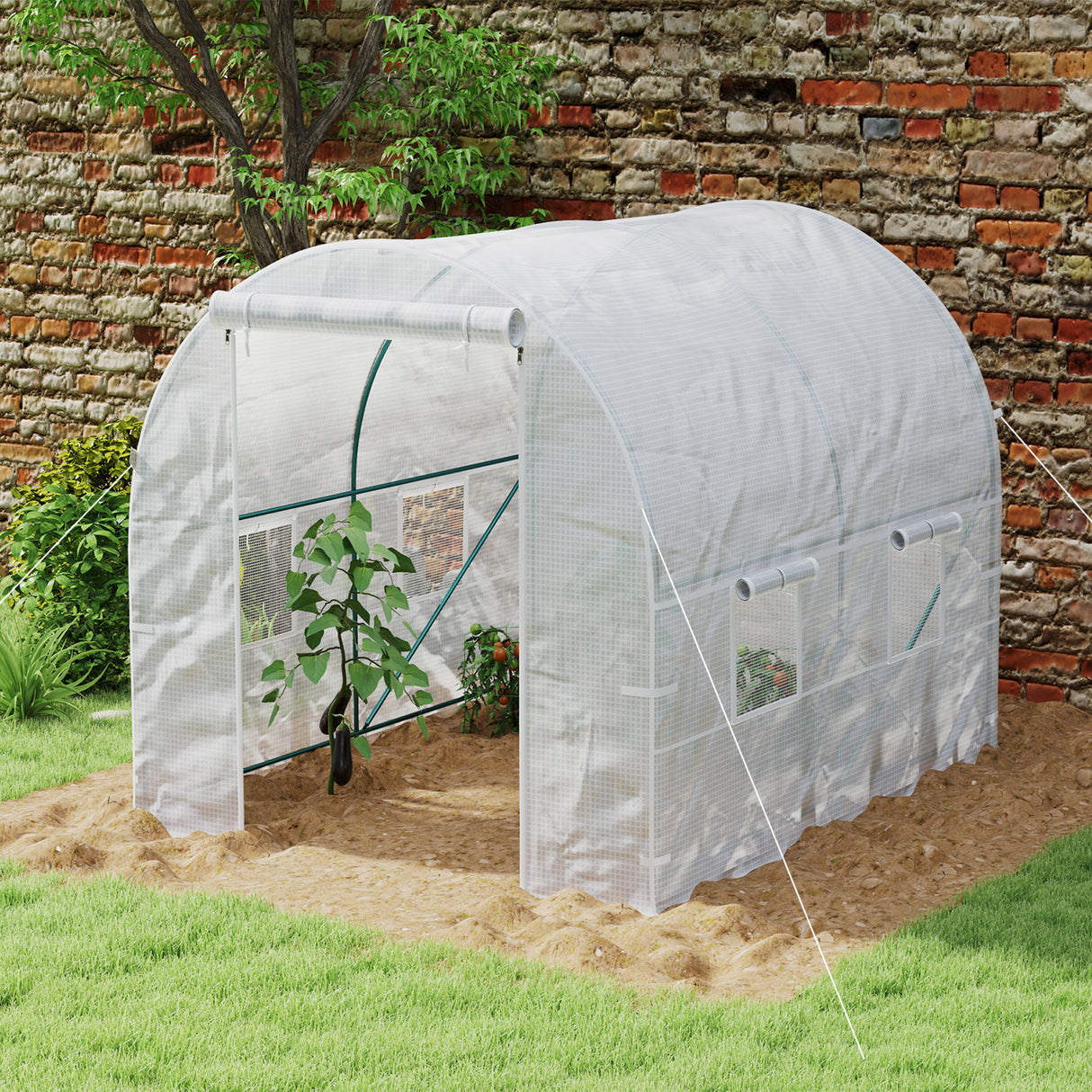 Steel Frame Garden Greenhouse 200cm Wide - Velmora