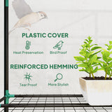 Steel Frame Garden Greenhouse 215cm Wide With 9 Shelves - Velmora