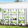 Steel Frame Garden Greenhouse 215cm Wide With 9 Shelves - Velmora