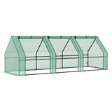 Steel Frame Garden Greenhouse 270cm Wide With Zipped Door - Velmora