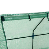 Steel Frame Garden Greenhouse 270cm Wide With Zipped Door - Velmora