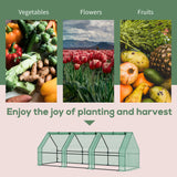 Steel Frame Garden Greenhouse 270cm Wide With Zipped Door - Velmora