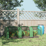 Steel Frame Garden Greenhouse 295cm Length With Zipped Doors - Velmora