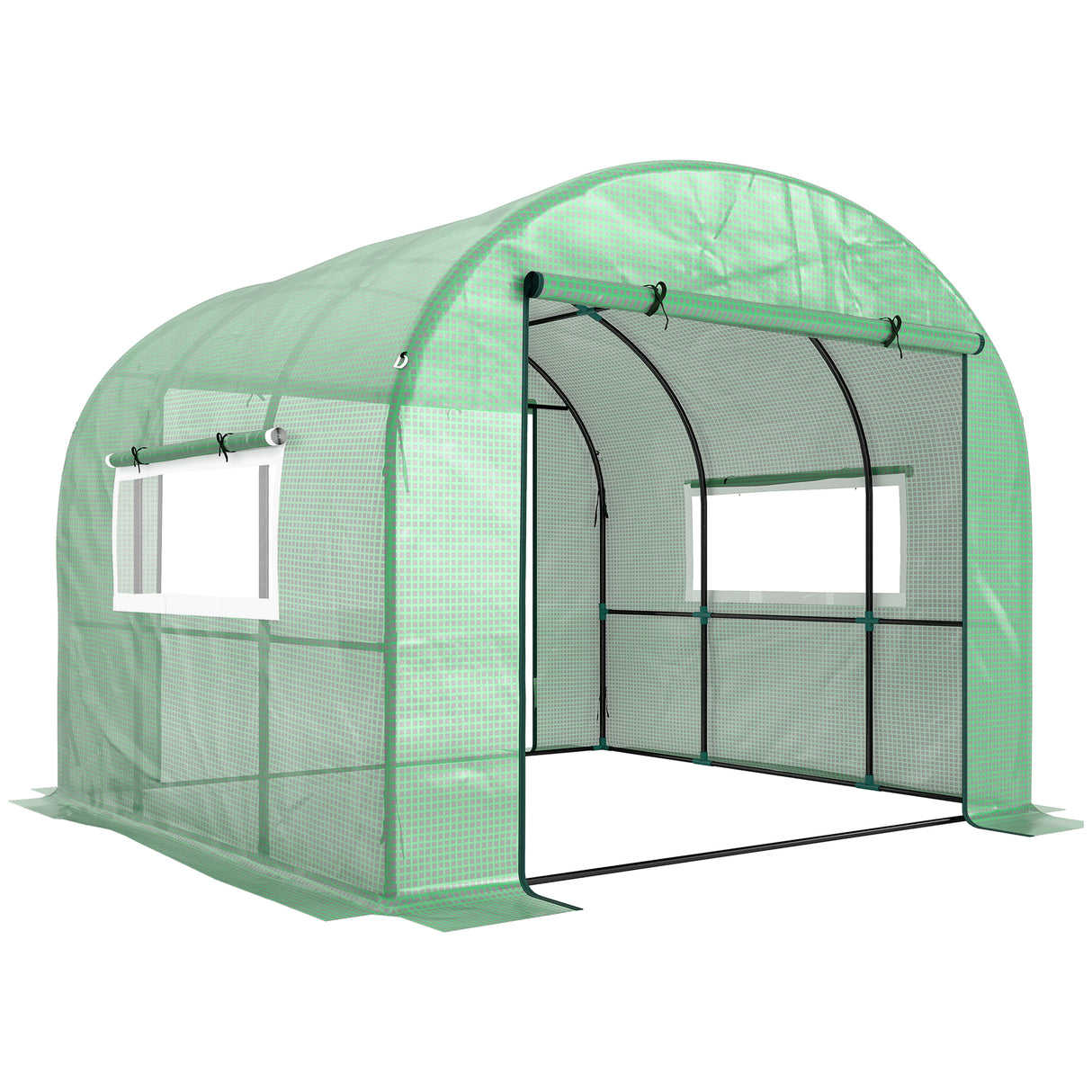 Steel Frame Garden Greenhouse 300cm Wide - Velmora