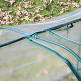 Steel Frame Garden Greenhouse 350cm Length With Zipped Doors - Velmora