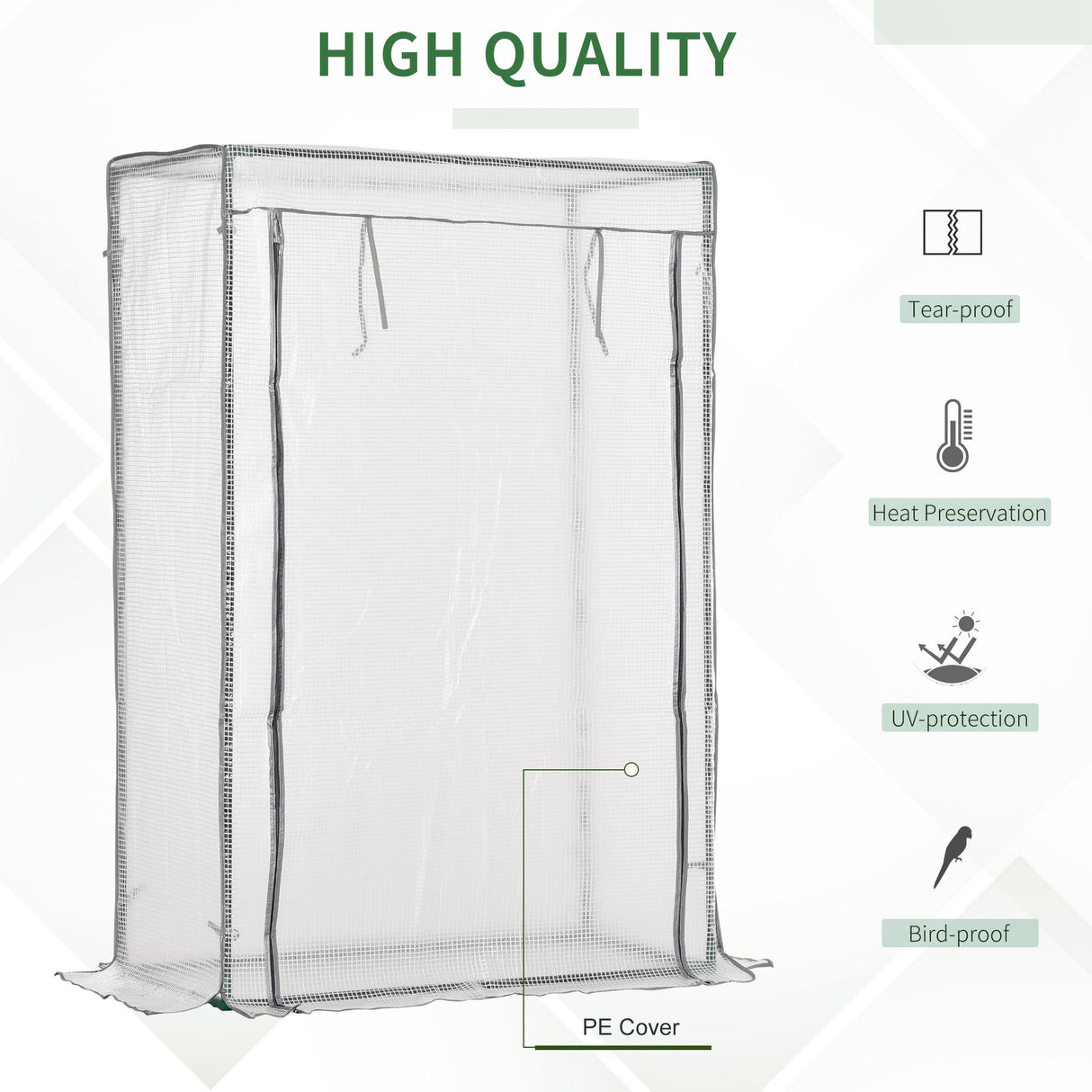 Steel Frame Garden Tomato Greenhouse With Roll-UP Door - Velmora