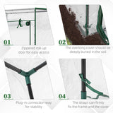 Steel Frame Garden Tomato Greenhouse With Roll-UP Door - Velmora