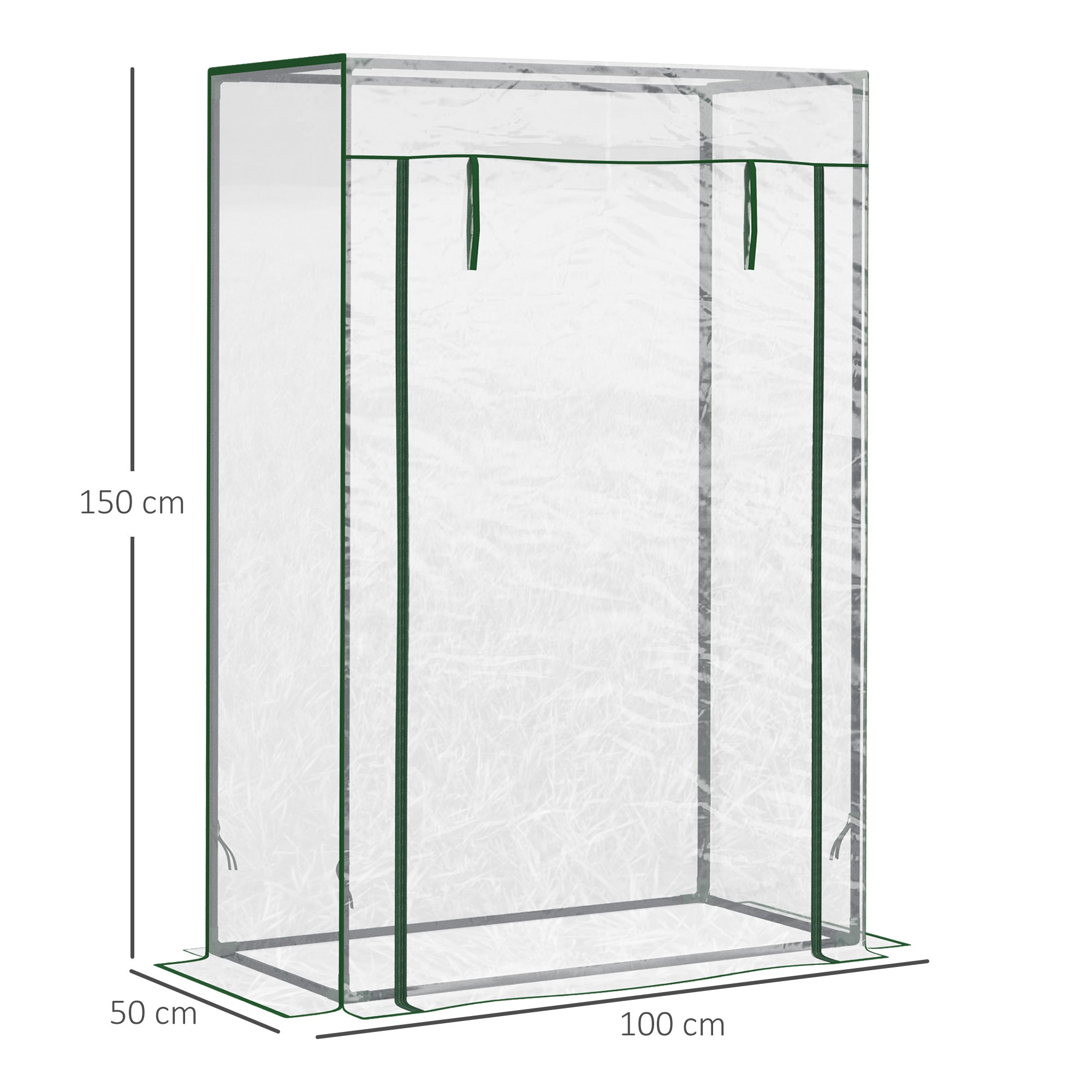 Steel Frame Garden Tomato Greenhouse With Roll-UP Door - Velmora