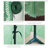 Steel Frame Garden Tomato Greenhouse With Roll-UP Door - Velmora
