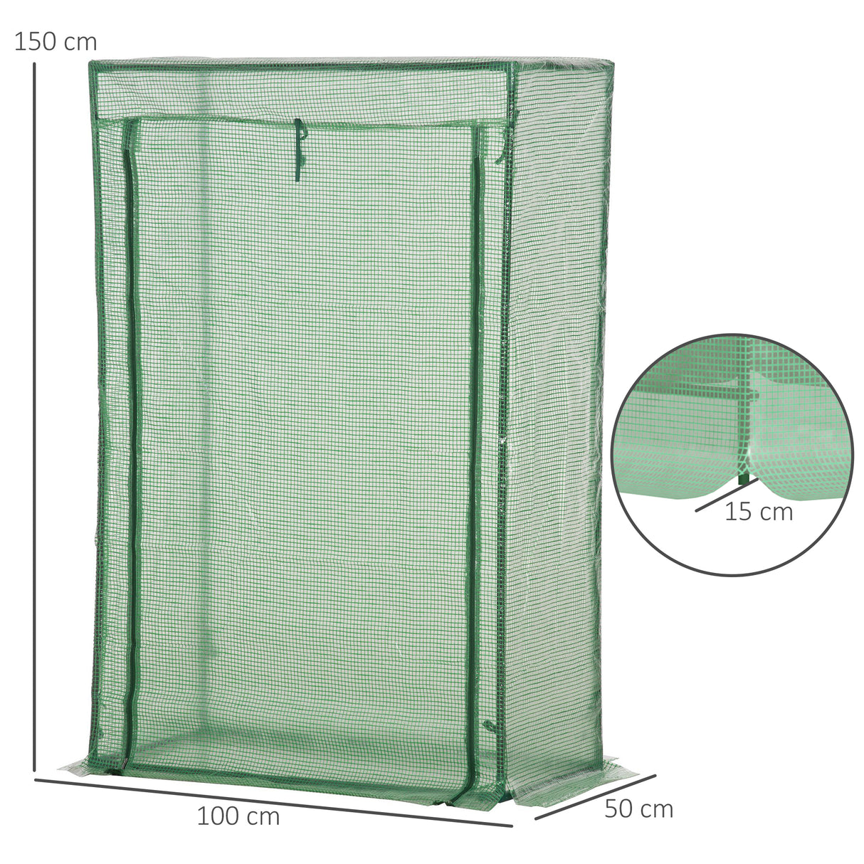 Steel Frame Garden Tomato Greenhouse With Roll-UP Door - Velmora