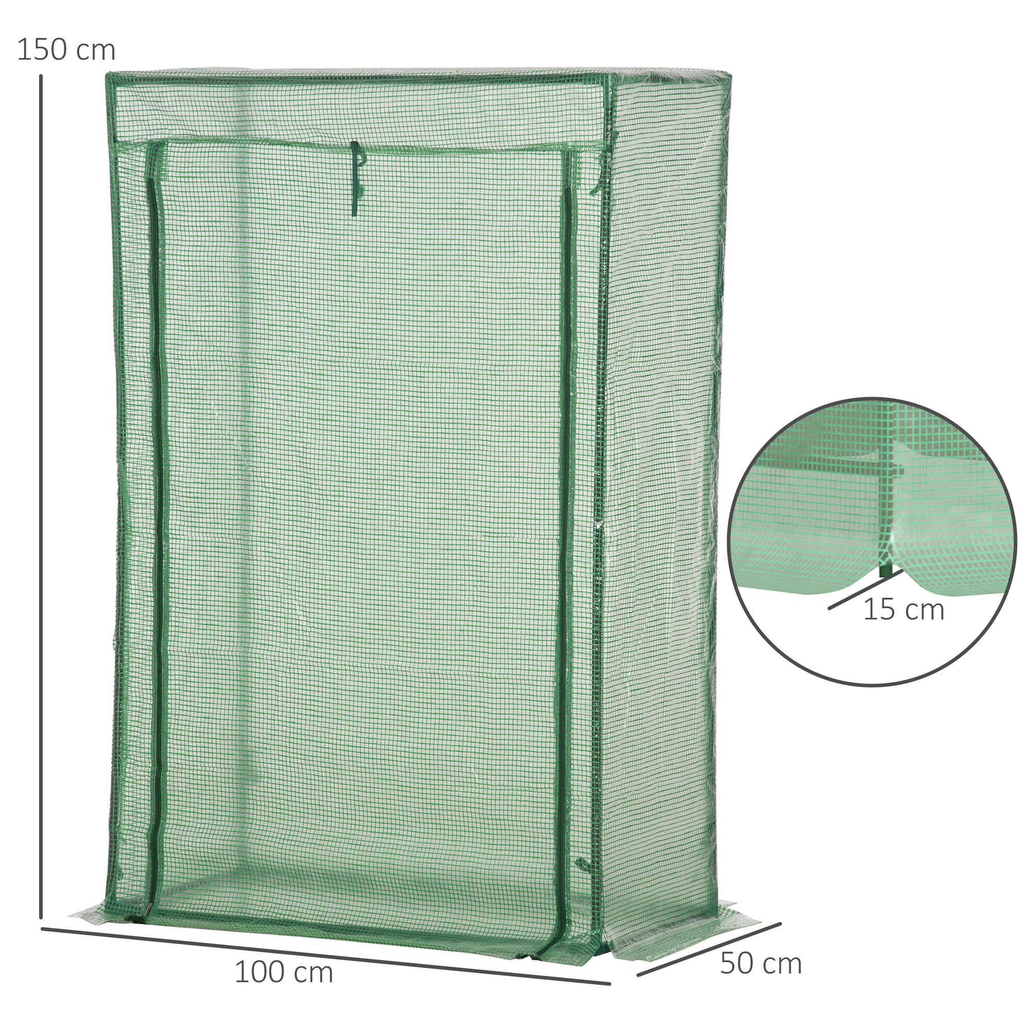 Steel Frame Garden Tomato Greenhouse With Roll-UP Door - Velmora
