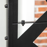 Steel Freestanding Garden Partition Screen With Stand 198cm Wide - Velmora