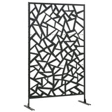 Steel Freestanding Garden Partition Screen With Stand 198cm Wide - Velmora