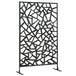 Steel Freestanding Garden Partition Screen With Stand 198cm Wide - Velmora
