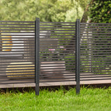 Steel Garden Fence With 2 Standing Ways 93cm Wide - Velmora