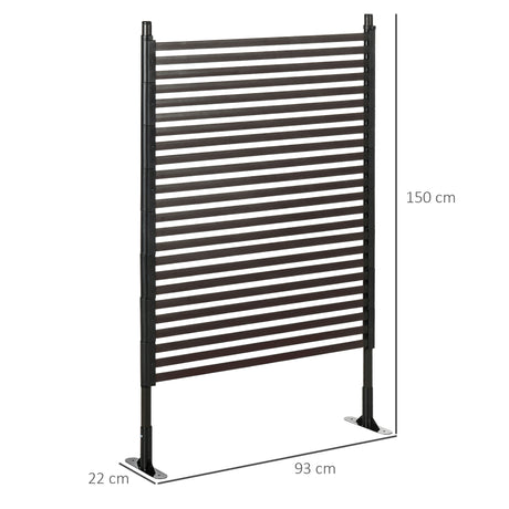 Steel Garden Fence With 2 Standing Ways 93cm Wide - Velmora