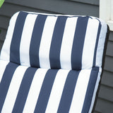 Steel Garden Sun Lounger in Set of 2 With Cushions With Adjustable Backrest - Velmora