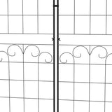 Steel Garden Trellis 50cm Wide in Set Of 2 Floral Design - Velmora