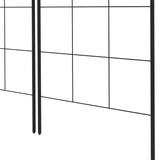 Steel Garden Trellis 50cm Wide in Set Of 2 Grid Design - Velmora