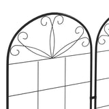 Steel Garden Trellis 50cm Wide in Set Of 2 Grid Design - Velmora
