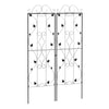 Steel Garden Trellis 50cm Wide in Set Of 2 Leaf Design - Velmora