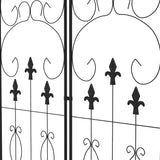 Steel Garden Trellis 50cm Wide in Set Of 2 Scrolls Design - Velmora