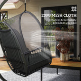 Steel Hanging Egg Swing Chair With Cushion - Velmora