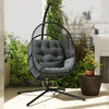 Steel Hanging Egg Swing Chair With Cushion - Velmora