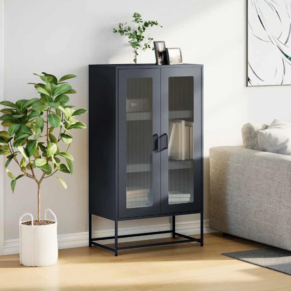 Steel Highboard 68cm Wide With 2 Doors - Vantage Home