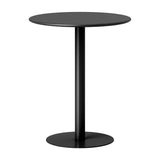 Steel Kitchen Dining Table Round for 2 People With Steel Base - Velmora