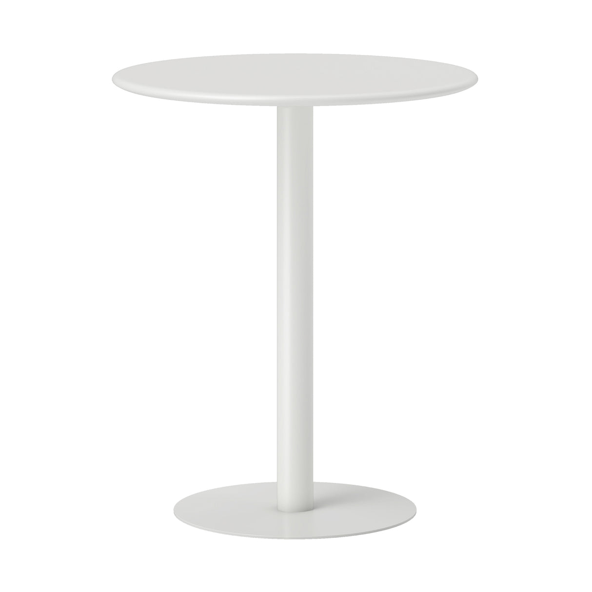 Steel Kitchen Dining Table Round for 2 People With Steel Base - Velmora