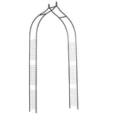 Steel Outdoor Garden Arch Trellis 250cm High - Velmora