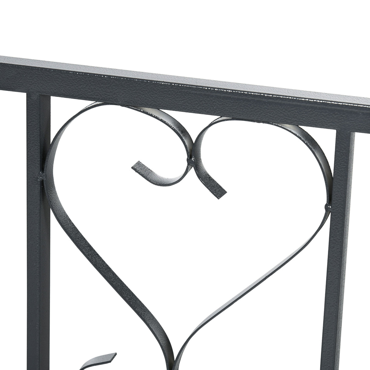 Steel Outdoor Garden Arch Trellis With Gate 206cm High - Velmora