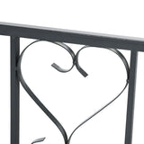 Steel Outdoor Garden Arch Trellis With Gate 206cm High - Velmora
