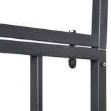 Steel Outdoor Garden Arch Trellis With Gate 206cm High - Velmora