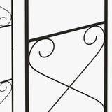 Steel Outdoor Garden Arch Trellis With Gate 232cm High - Velmora