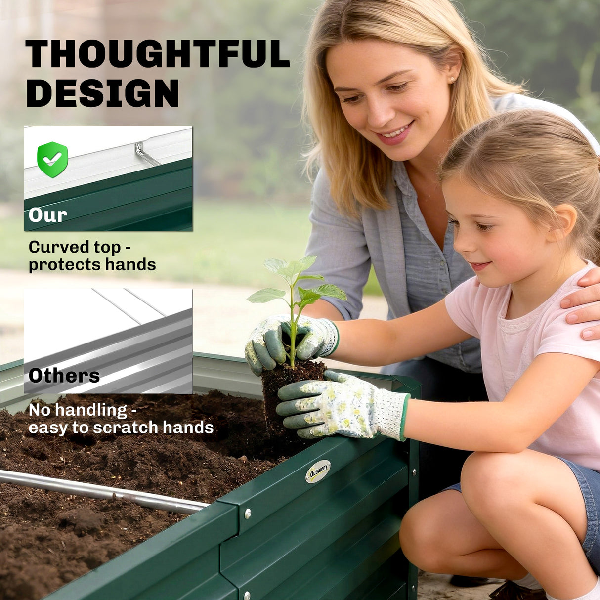 Steel Outdoor Garden Planter Box 120cm Wide - Velmora