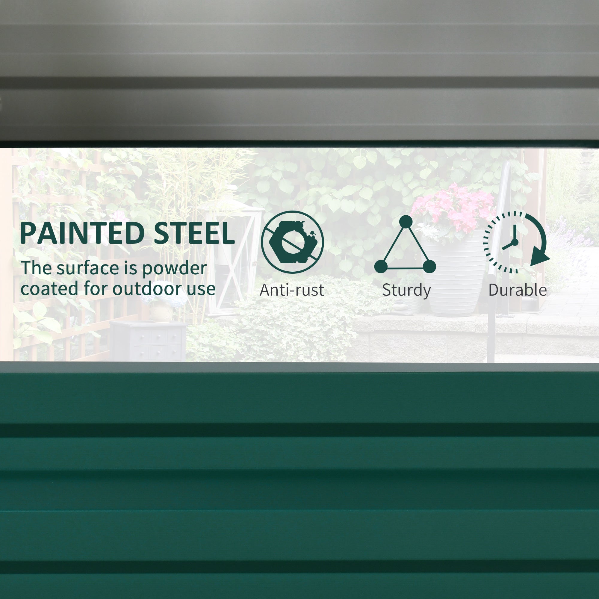 Steel Outdoor Garden Planter Box 120cm Wide - Velmora