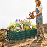 Steel Outdoor Garden Planter Box 120cm Wide - Velmora