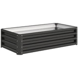 Steel Outdoor Garden Planter Box 120cm Wide - Velmora