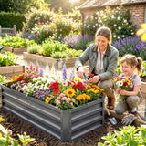 Steel Outdoor Garden Planter Box 120cm Wide - Velmora