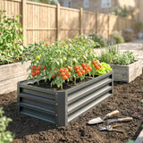 Steel Outdoor Garden Planter Box 120cm Wide - Velmora