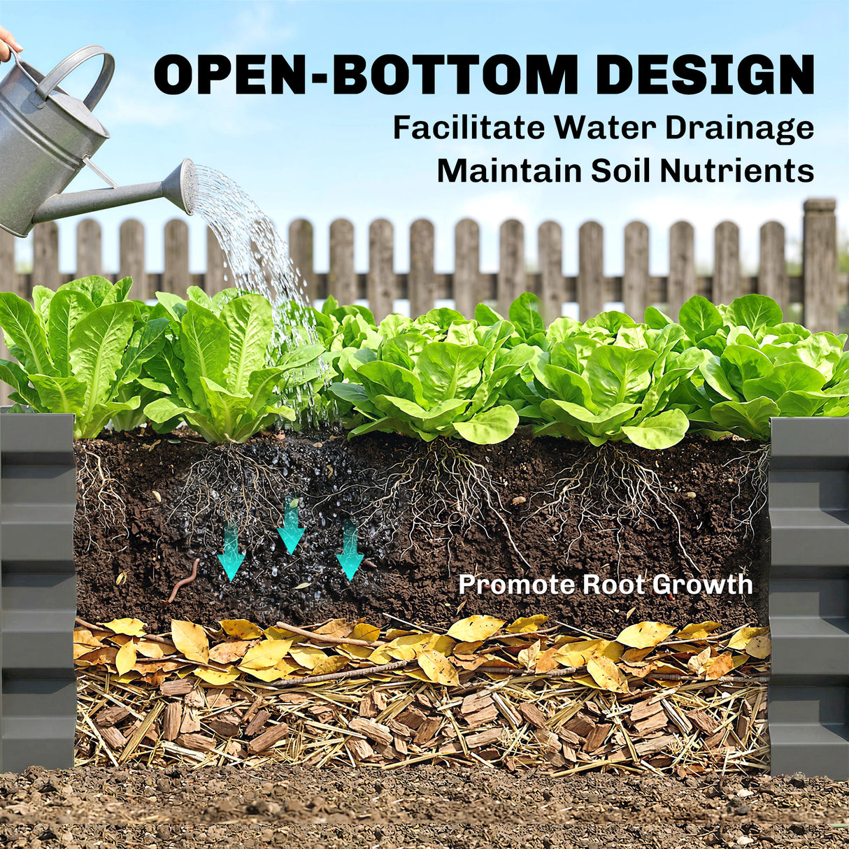 Steel Outdoor Garden Planter Box 120cm Wide - Velmora