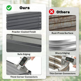 Steel Outdoor Garden Planter Box 120cm Wide - Velmora